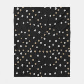 Silver- en Gold Polka Dots Fleece Deken (Voorkant)