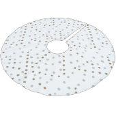 Silver- en Gold Polka Dots Kerstboom Rok (Gekanteld)