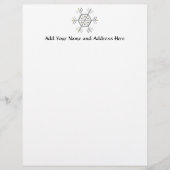 Silver en Gold Snowflake #2 Persoonlijk Briefhoofd (Voorkant)