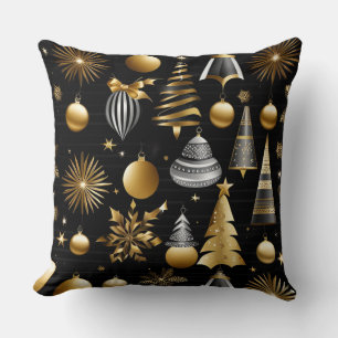 Silver en Gold vakantie Ornamenten Pattern Kussen
