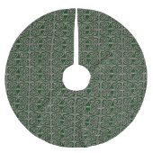 Silver en Green Connected Ovalen Celtic Pattern Kerstboom Rok (Voorkant)