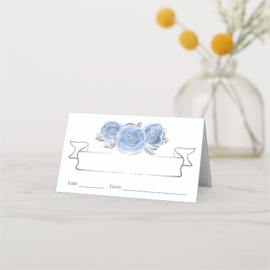 Silver en Light Baby Blue Rozen Elegant (Voorkant)