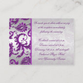 Silver en Paarse Damask II behuizing Kaart (Achterkant)