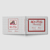 Silver en Red 40th Ruby Jubileum met foto Gastenboek (Volledig)
