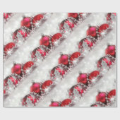 Silver- en Red-kerstpapier Cadeaupapier (Vlak)