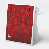 Silver en Red Rose Dank u voor de verjaardag Bedankdoosjes (Achterkant)