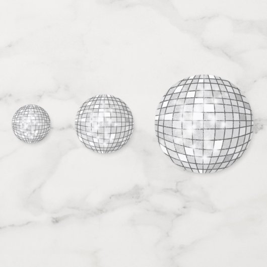 Silver en Roze Disco Ball Confetti (Achterkanten)