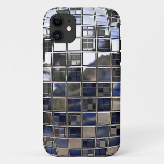Silver en sommige Blue Disco Ball Mirrors Case-Mate iPhone Case (Achterkant)