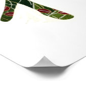 Silver Enso met Kanji-teken voor Harmony Poster (Hoek)