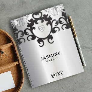 Silver et Black Glam Elegant tendance annuel