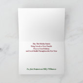 Silver et or chatoyants, une carte de Noël (Intérieur)