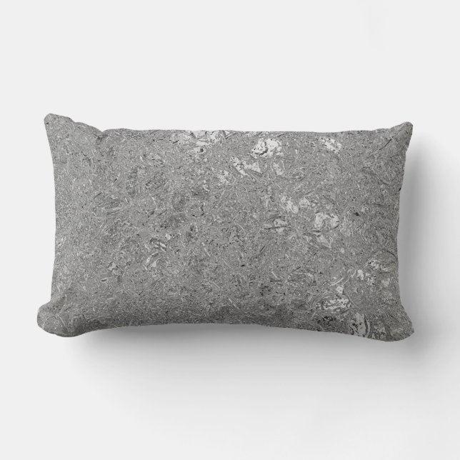 Silver Etched Orchids Design Kussen (Voorkant)