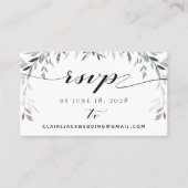 Silver Eucalyptu Greenery Wedding Carte en ligne R (Devant)