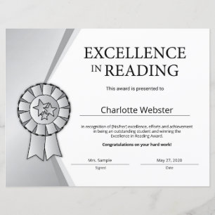 Silver Excellence in de toekenning van leescertifi