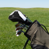 Silver Eyed Black Cat Initiaal Golfheadcover (Insitu)