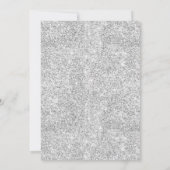 Silver Fab Floral Glitter 16th Birthday Paars Kaart (Achterkant)