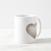 Silver fade hart koffie mok (Voorkant rechts)