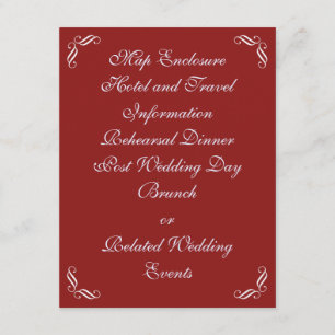 Silver Fairy Tale Enclosure Card (rood) Informatiekaartje