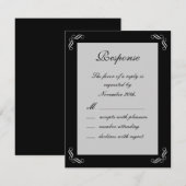 Silver Fairy Tale RSVP Kaartje (Voorkant / Achterkant)