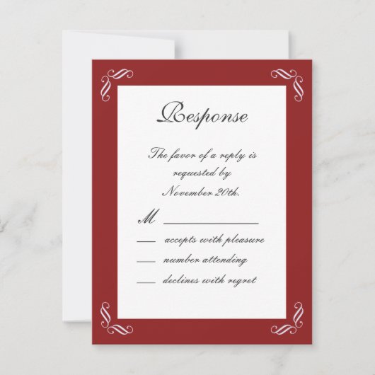 Silver Fairy Tale RSVP (rood) (Voorkant)