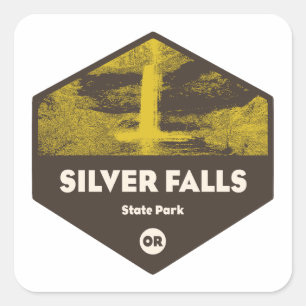 Silver Falls State Park Oregon Vierkante Sticker