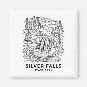 Silver Falls State Park Oregon Waterval Kamperen S Magneet