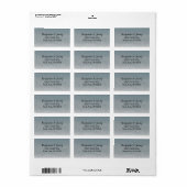 Silver Faux Glitter-adreslabel Etiket (Full Sheet)