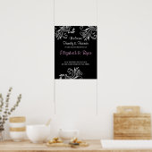 Silver Faux Glitter, Custom Wedding Welcome Poster (Cuisine)