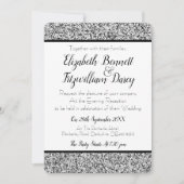 Silver Faux Glitter Evening Kaart (Voorkant)