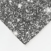 Silver Faux Glitter Pattern Girly Fleece Deken (Hoek)