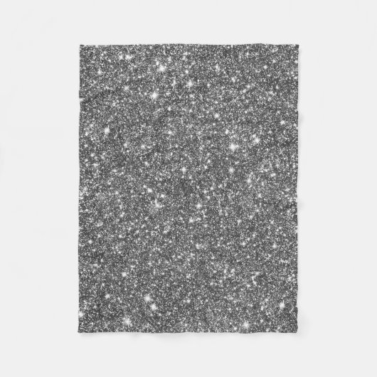 Silver Faux Glitter Pattern Girly Fleece Deken (Voorkant)