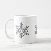 Silver Faux Glitter Snowflake Koffiemok (Links)