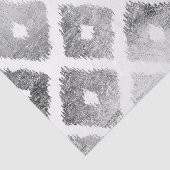 Silver faux leaf modern abstract geometrisch patro tissuepapier (Detail)