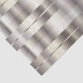 Silver Faux Metallic Diagonal Stripes Tissuepapier (Detail)
