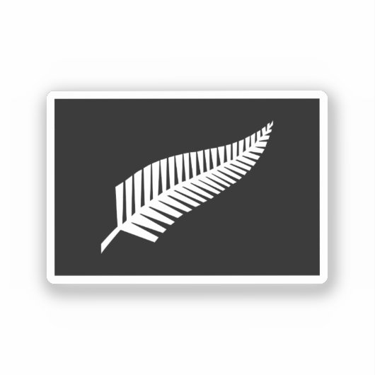 Silver fern flag (NZ) Sticker (Voorkant)