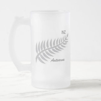 SILVER FERN Frosted Glass Mok