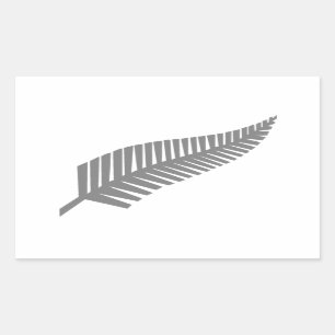 Silver Fern uit Nieuw-Zeeland Rechthoekige Sticker