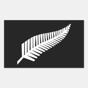 Silver Fern-vlag van Nieuw-Zeeland Rechthoekige Sticker