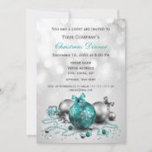 Silver Festive Corporate Kerstparty nodigt uit Kaart (Voorkant)