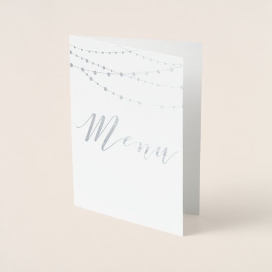 Silver Fil-reeks, menukaart Folie Kaarten (Voorkant)