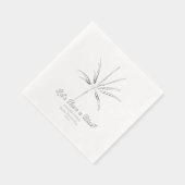 Silver Fireworks New Year's Eve Party Folie Servetten (Rechts)