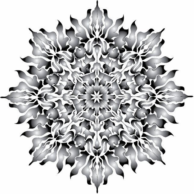 Silver Flame Ornament Fotobeeldje Ornament (Voorkant)