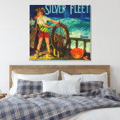 Silver Fleet Oranje LabelMentone, CA Canvas Afdruk (Insitu (Slaapkamer))
