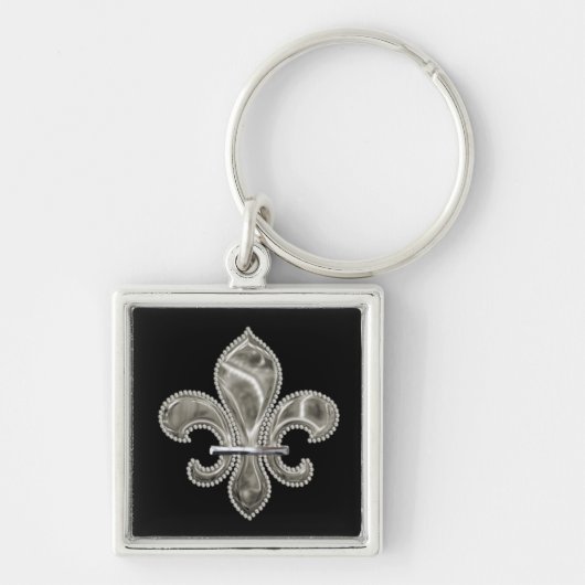 Silver Fleur de Lis  Sleutelhanger (Voorkant)