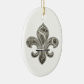 Silver Fleur de Lys Ornament (Rechts)