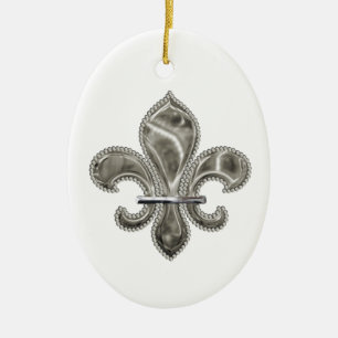 Silver Fleur de Lys Ornament