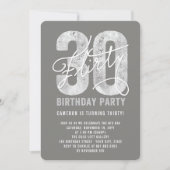 Silver Flirty Trente 30e anniversaire Invitation d (Devant)