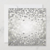 Silver Floral 60th Birthday Glam Lights Paars (Achterkant)