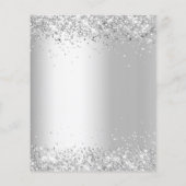 Silver floral blush roze budget bruiloft-uitnodigi flyer (Achterkant)