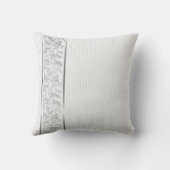 Silver Floral Elegance 25th Wedding Jubileum Kussen (Achterkant)